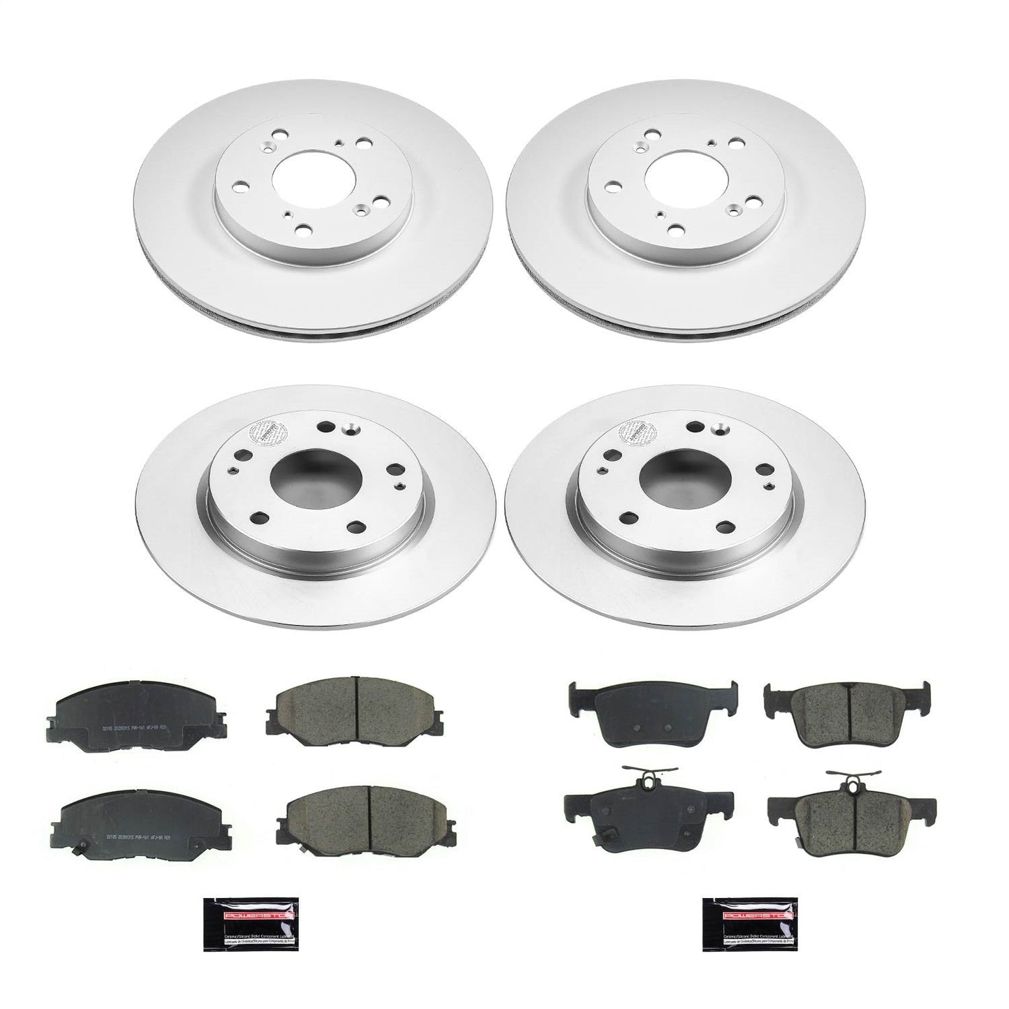 PowerStop Front & Rear Z17 Evolution Geomet Coated Brake Kit | Honda Insight (19) (CRK8343)