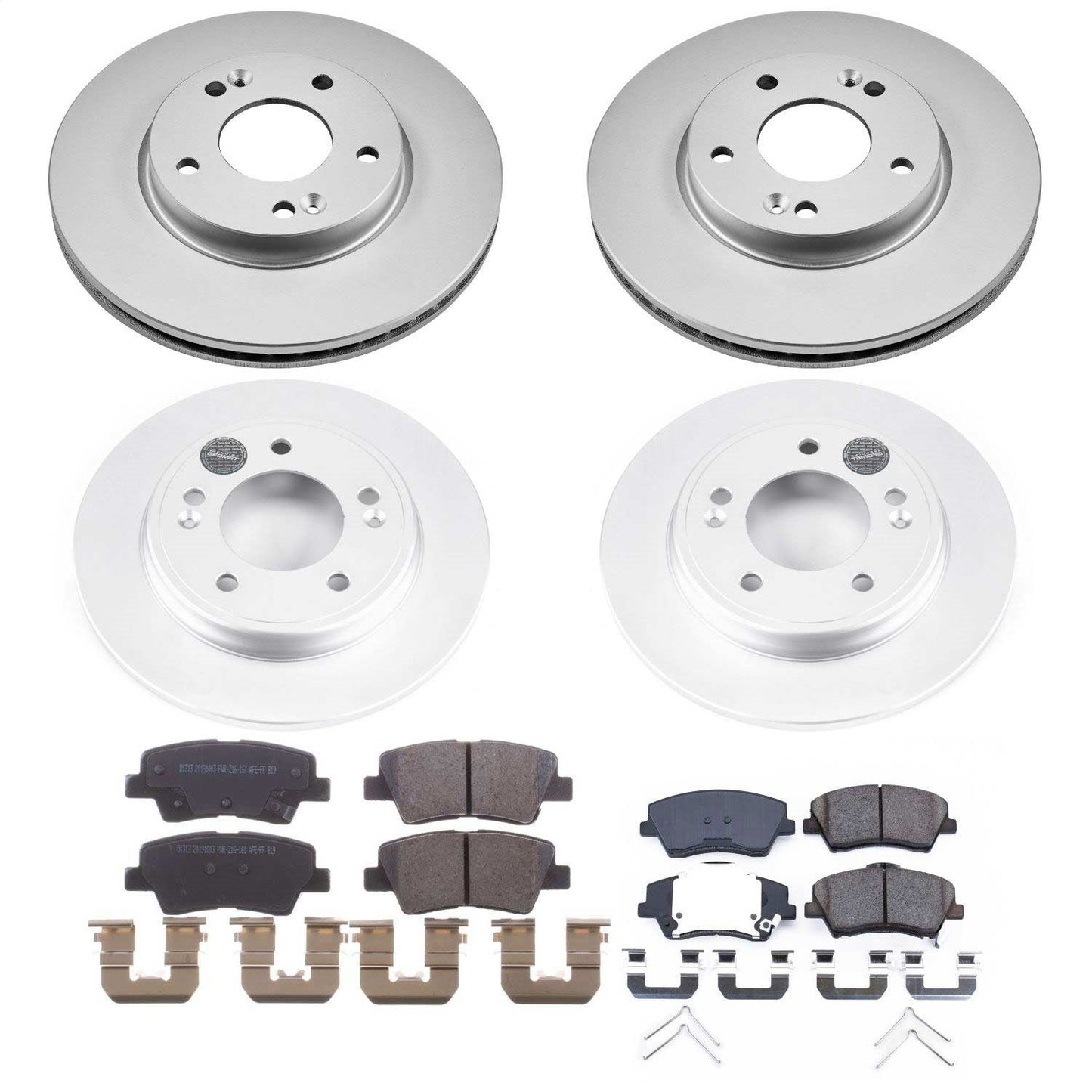 PowerStop Front & Rear Z17 Evolution Geomet Coated Brake Kit | Hyundai Elantra (19) (CRK8344)