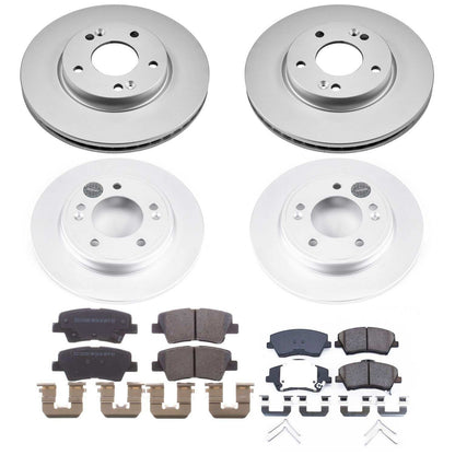 PowerStop Front & Rear Z17 Evolution Geomet Coated Brake Kit | Hyundai Elantra (19) (CRK8344)