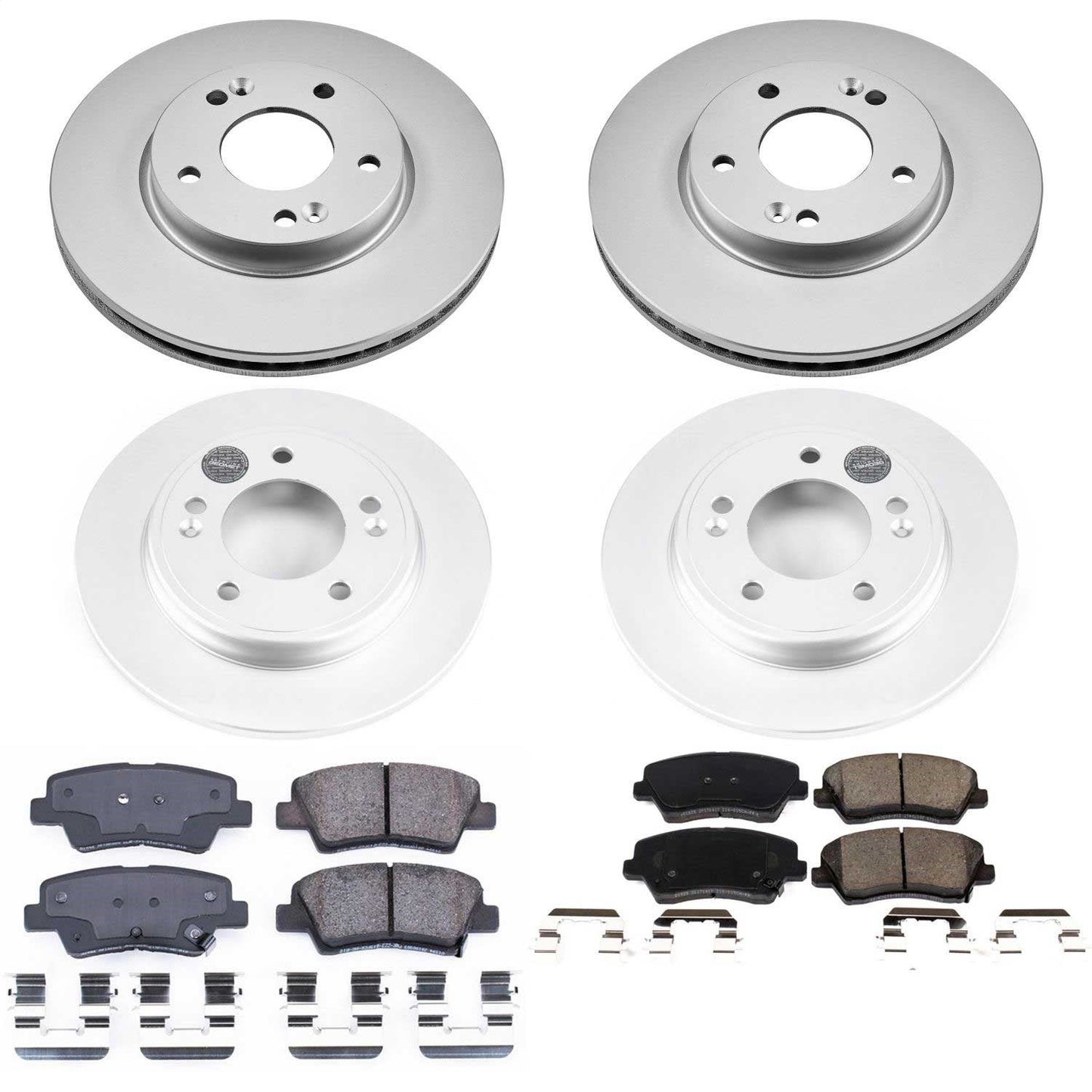 PowerStop Front & Rear Z17 Evolution Geomet Coated Brake Kit | Hyundai Veloster (19) (CRK8346)