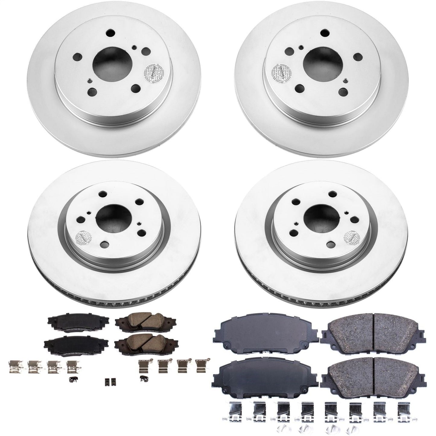PowerStop Front & Rear Z17 Evolution Geomet Coated Brake Kit | Lexus ES350 (19) (CRK8348)