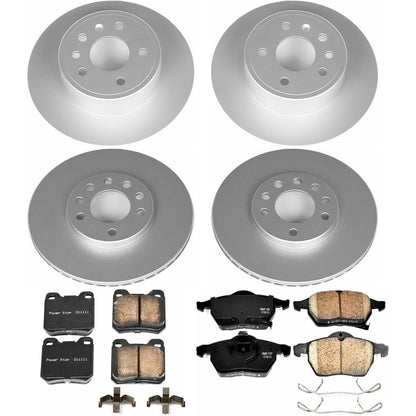 PowerStop Front & Rear Z23 Evolution Sport Coated Brake Kit | Saab 9-3 (99-03) (CRK835)
