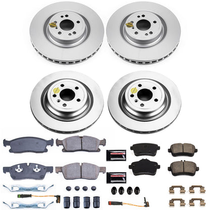 PowerStop Front & Rear Z23 Evolution Sport Coated Brake Kit | Mercedes-Benz GLE400 (16-17) (CRK8353)