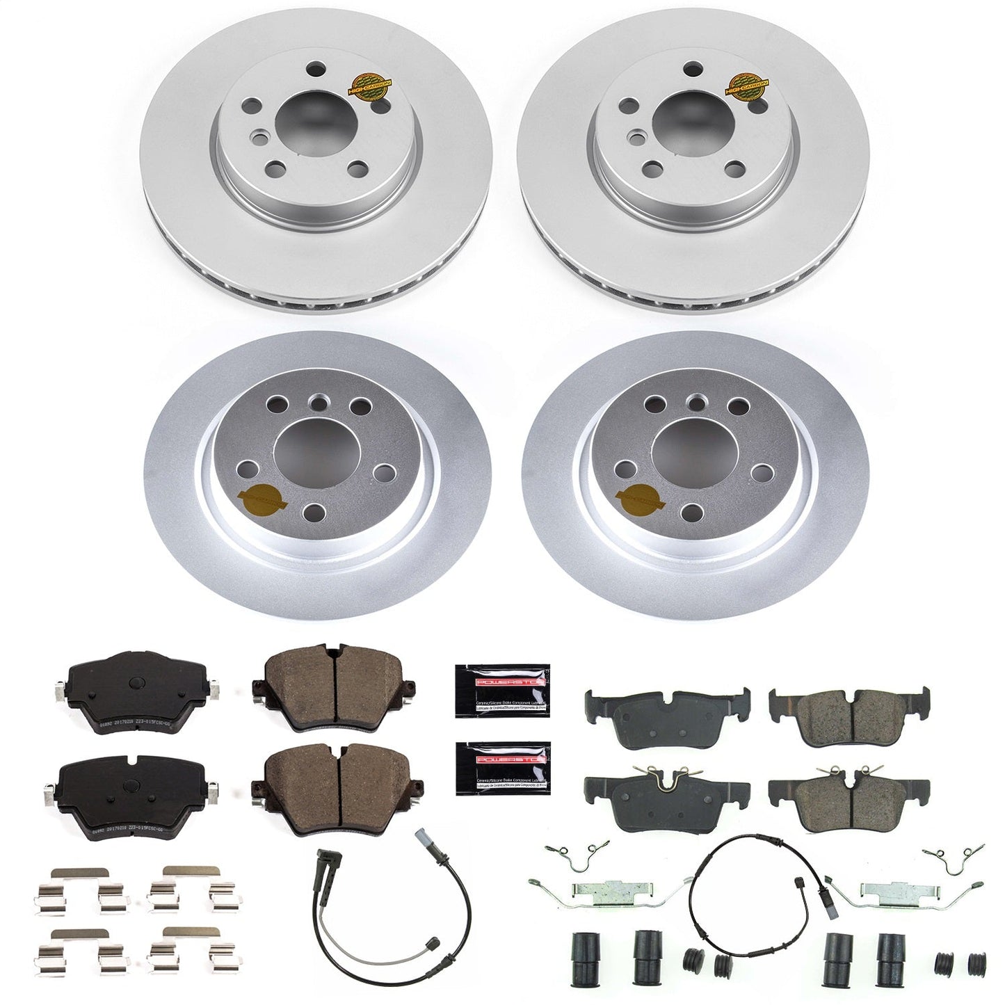 PowerStop Front & Rear Z23 Evolution Sport Coated Brake Kit | Mini Cooper Clubman (19) (CRK8355)