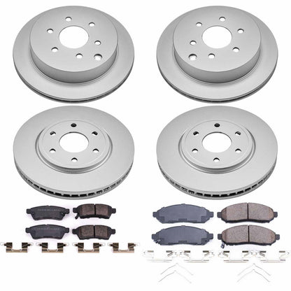 PowerStop Front & Rear Z17 Evolution Geomet Coated Brake Kit | Nissan Frontier (19) (CRK8357)