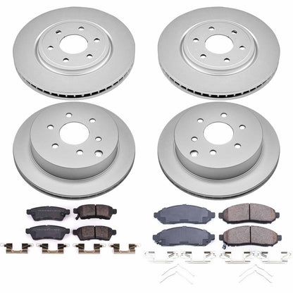 PowerStop Front & Rear Z17 Evolution Geomet Coated Brake Kit | Nissan Frontier (19) (CRK8358)