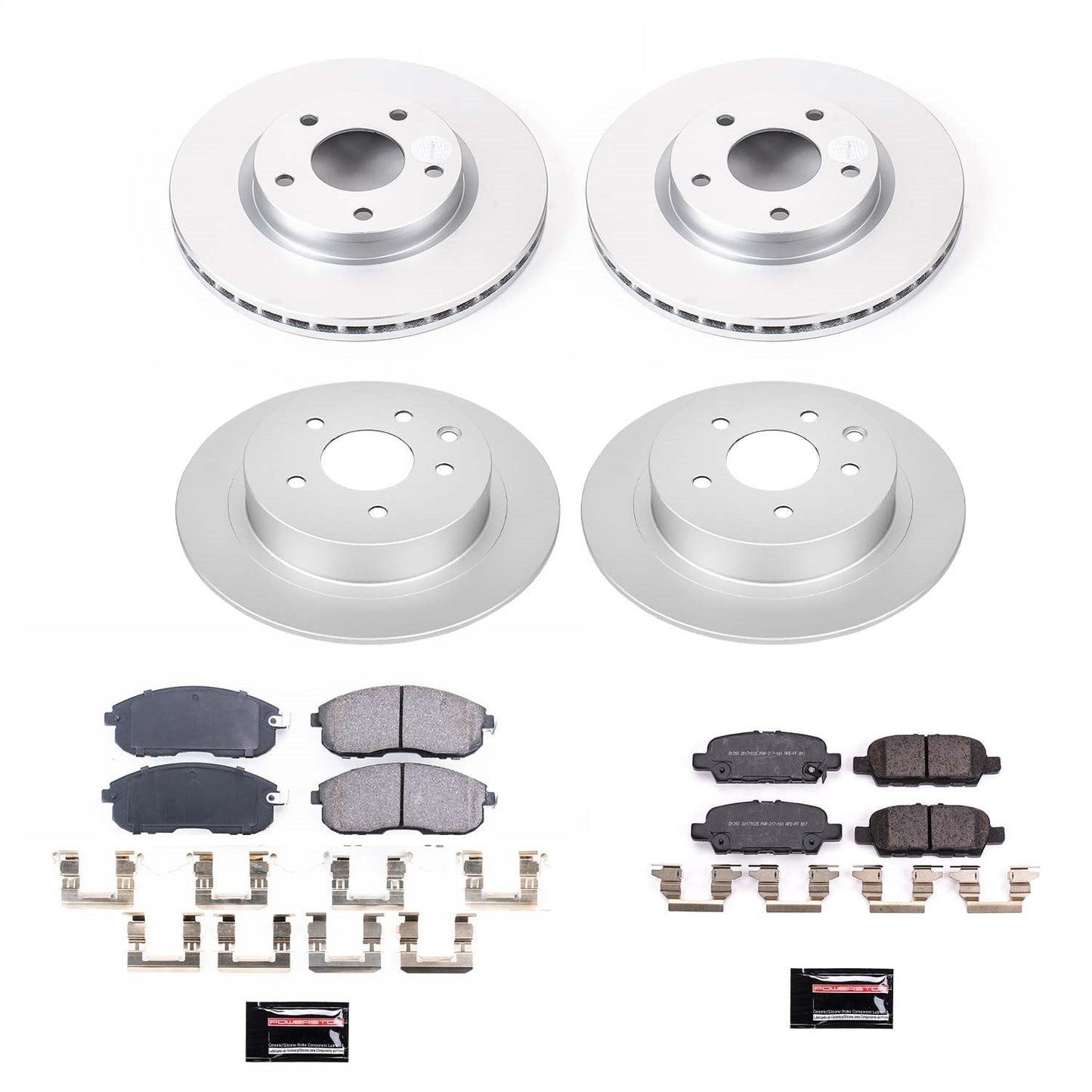 PowerStop Front & Rear Z17 Evolution Geomet Coated Brake Kit | Nissan Sentra (19) (CRK8359)