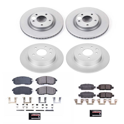 PowerStop Front & Rear Z17 Evolution Geomet Coated Brake Kit | Nissan Sentra (19) (CRK8360)