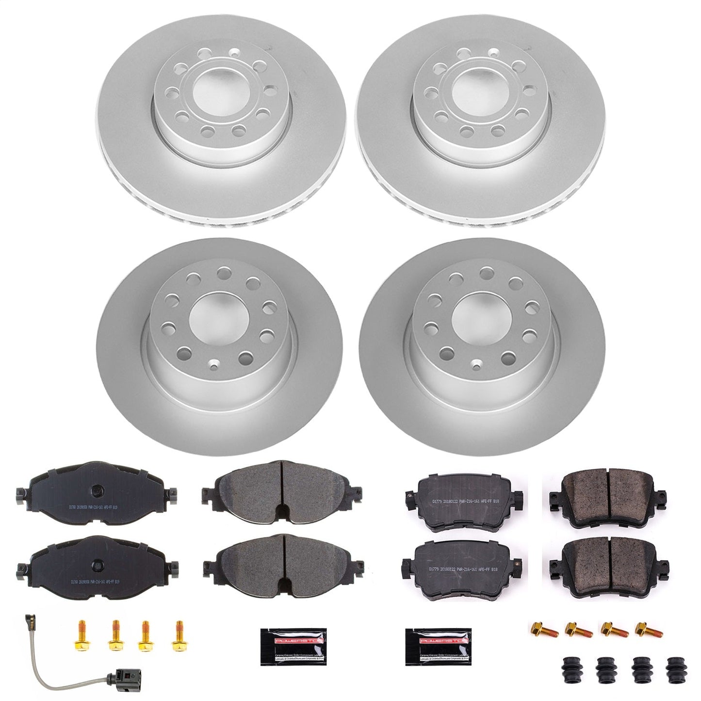 PowerStop Z23 Evolution Sport Coated Front & Rear Brake Kit | Volkswagen Golf (19) (CRK8363)