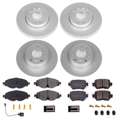 PowerStop Z23 Evolution Sport Coated Front & Rear Brake Kit | Volkswagen Golf (19) (CRK8363)