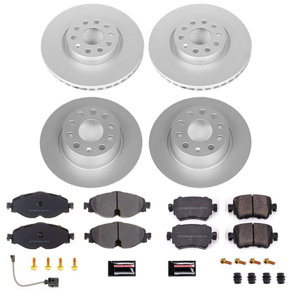 PowerStop Front & Rear Z23 Evolution Sport Coated Brake Kit | Volkswagen Golf Alltrack (19) (CRK8364)