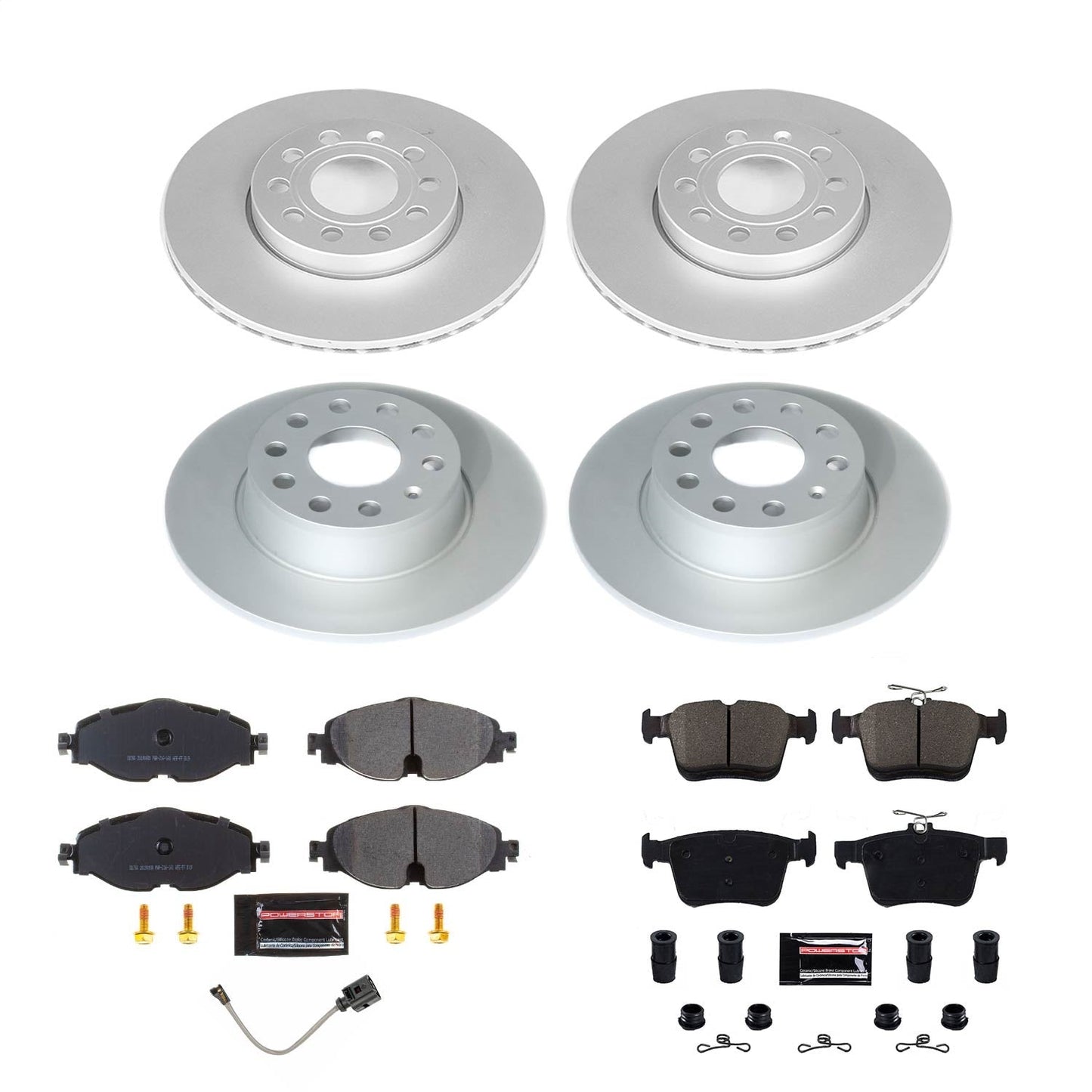 PowerStop Front & Rear Z17 Evolution Geomet Coated Brake Kit | Volkswagen Jetta (19) (CRK8365)