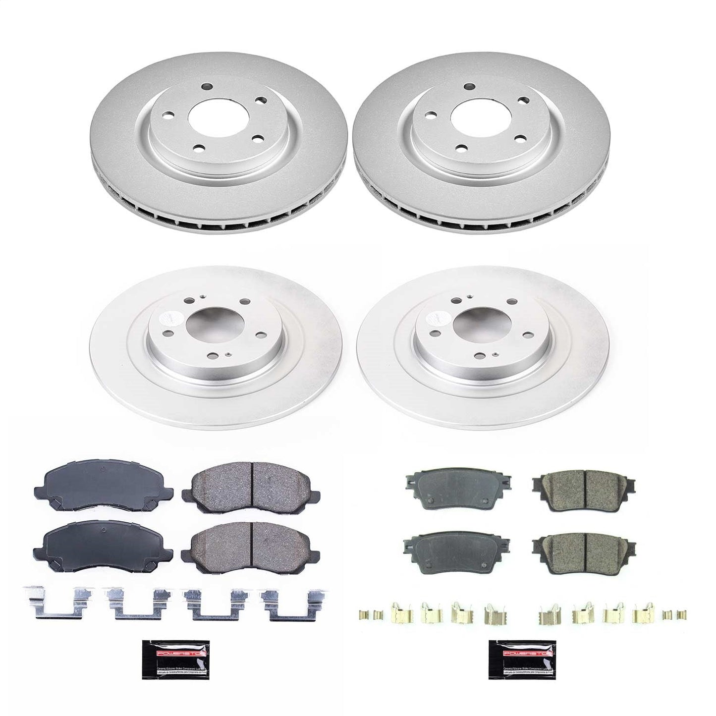 PowerStop Front & Rear Z17 Evolution Geomet Coated Brake Kit | Mitsubishi Outlander (17-19) (CRK8397)
