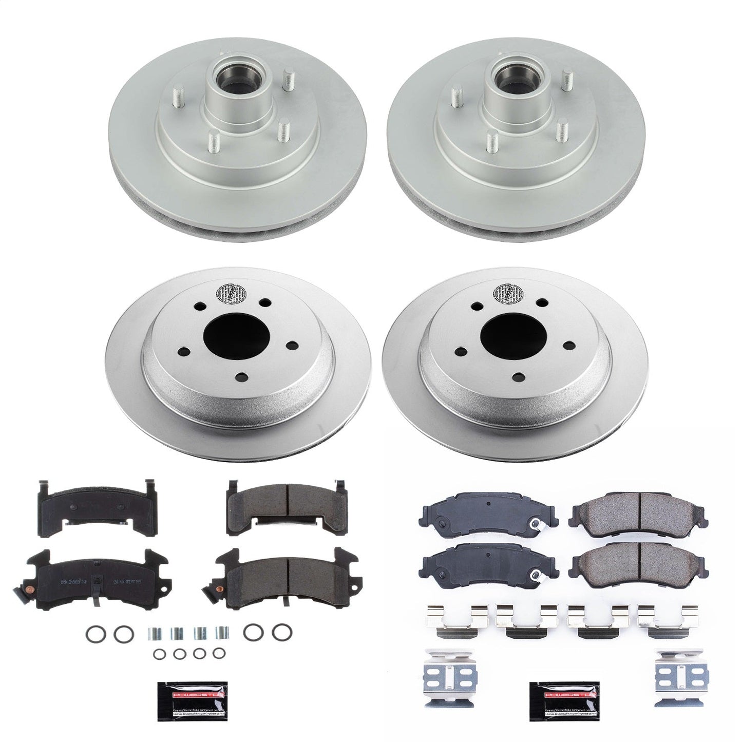 PowerStop Front & Rear Z17 Evolution Geomet Coated Brake Kit | Chevrolet S10 (03) (CRK8437)