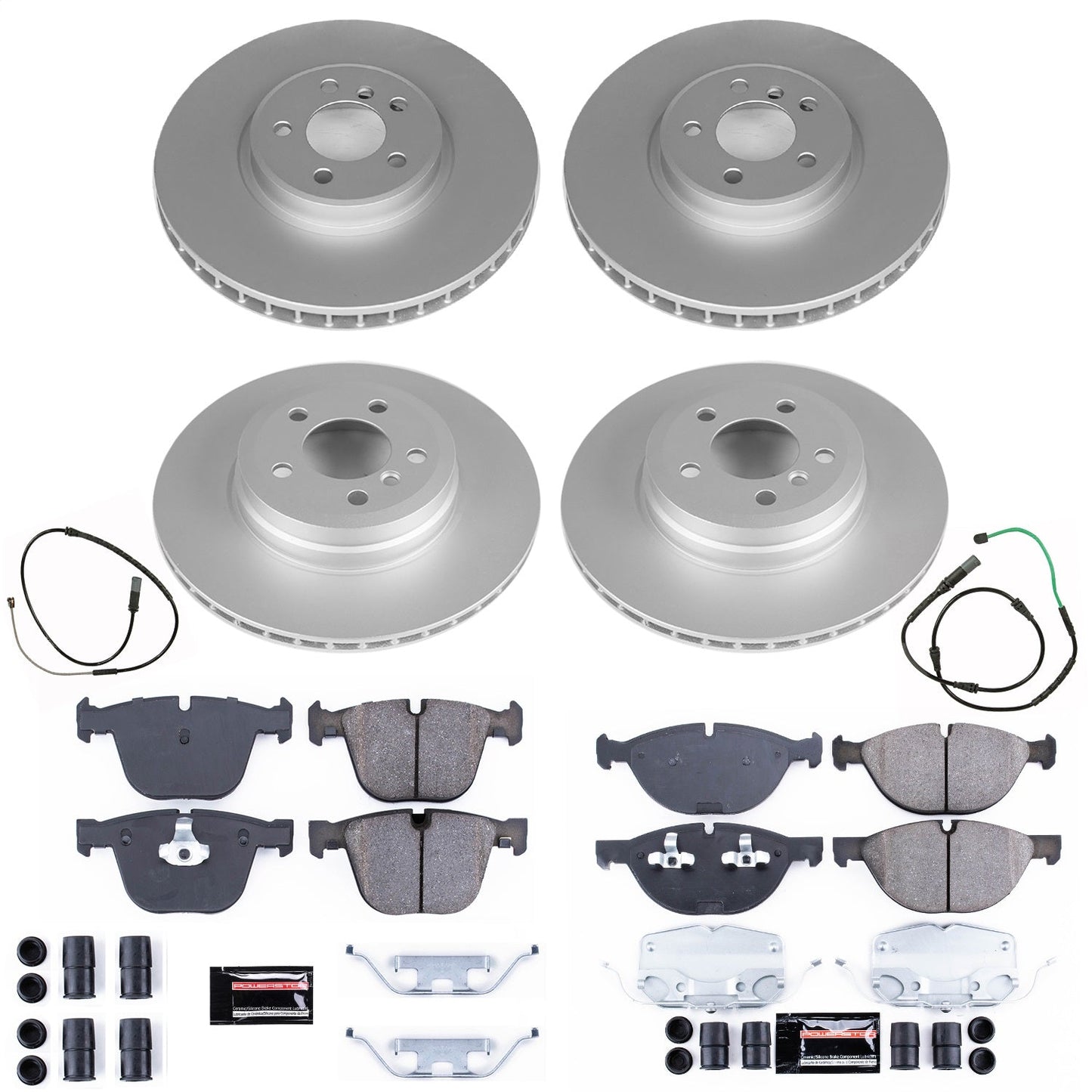 PowerStop Front and Rear Z17 Coated Brake Kit | BMW X6 (19) (CRK8442)
