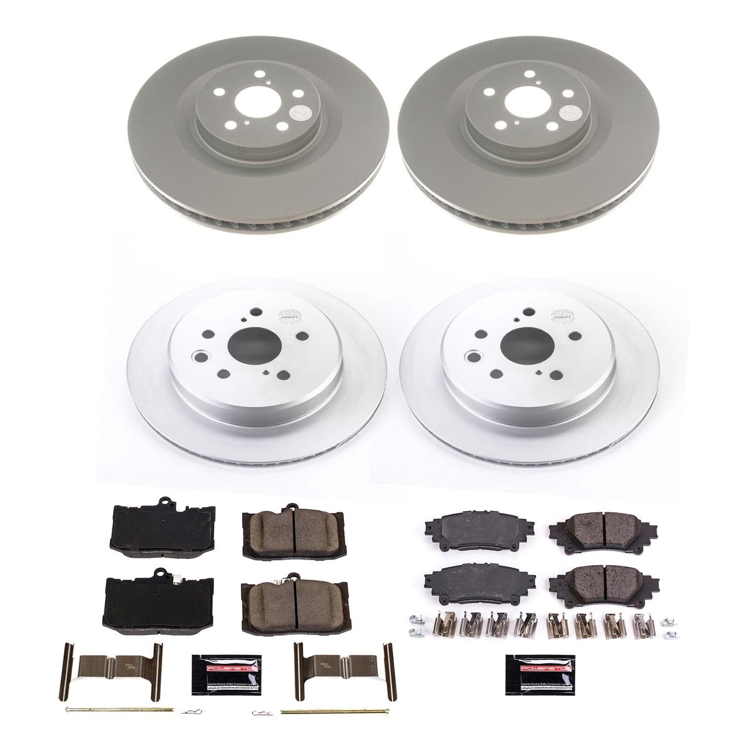 PowerStop Front & Rear Z17 Evolution Geomet Coated Brake Kit | Lexus GS350 (13-19) (CRK8453)