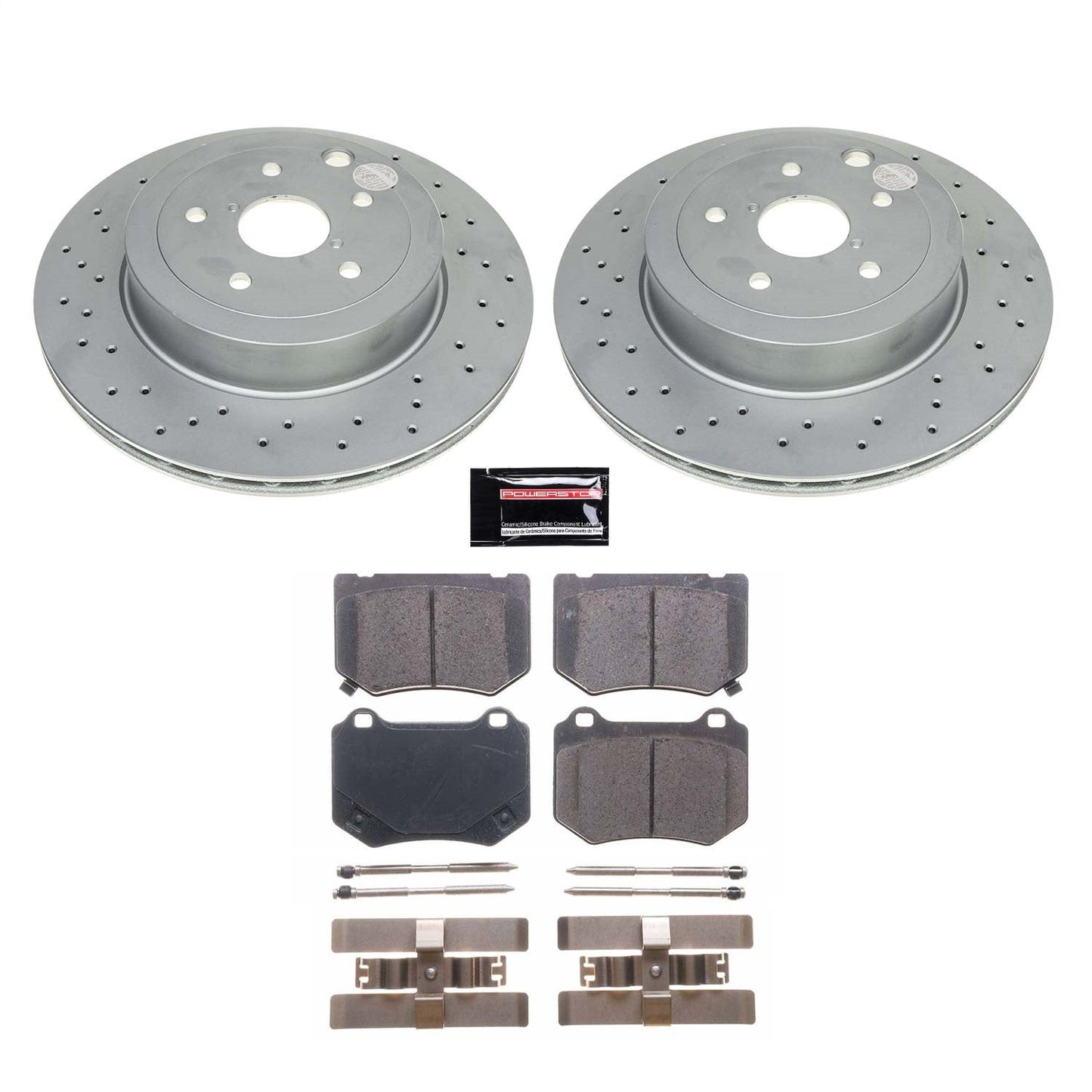 PowerStop Rear Z17 Coated Brake Kit | Subaru WRX STI (18-20) (CRK8496)
