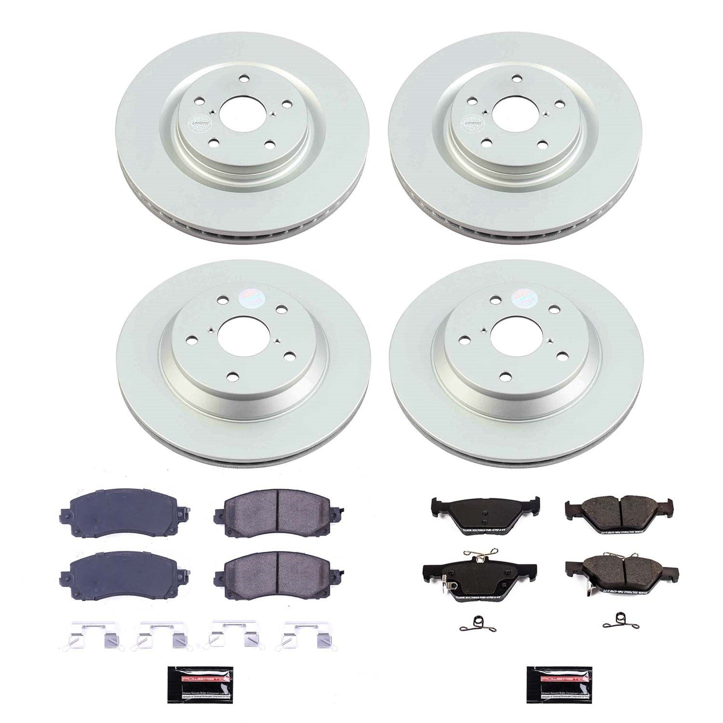 PowerStop Front & Rear Z17 Coated Brake Kit | Subaru Forester (19-21) (CRK8521)