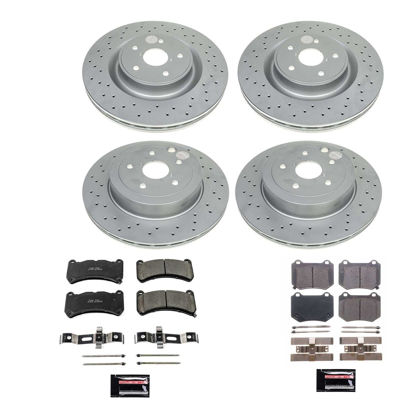 PowerStop Front & Rear Z17 Coated Brake Kit | Subaru WRX STI (18-20) (CRK8522)