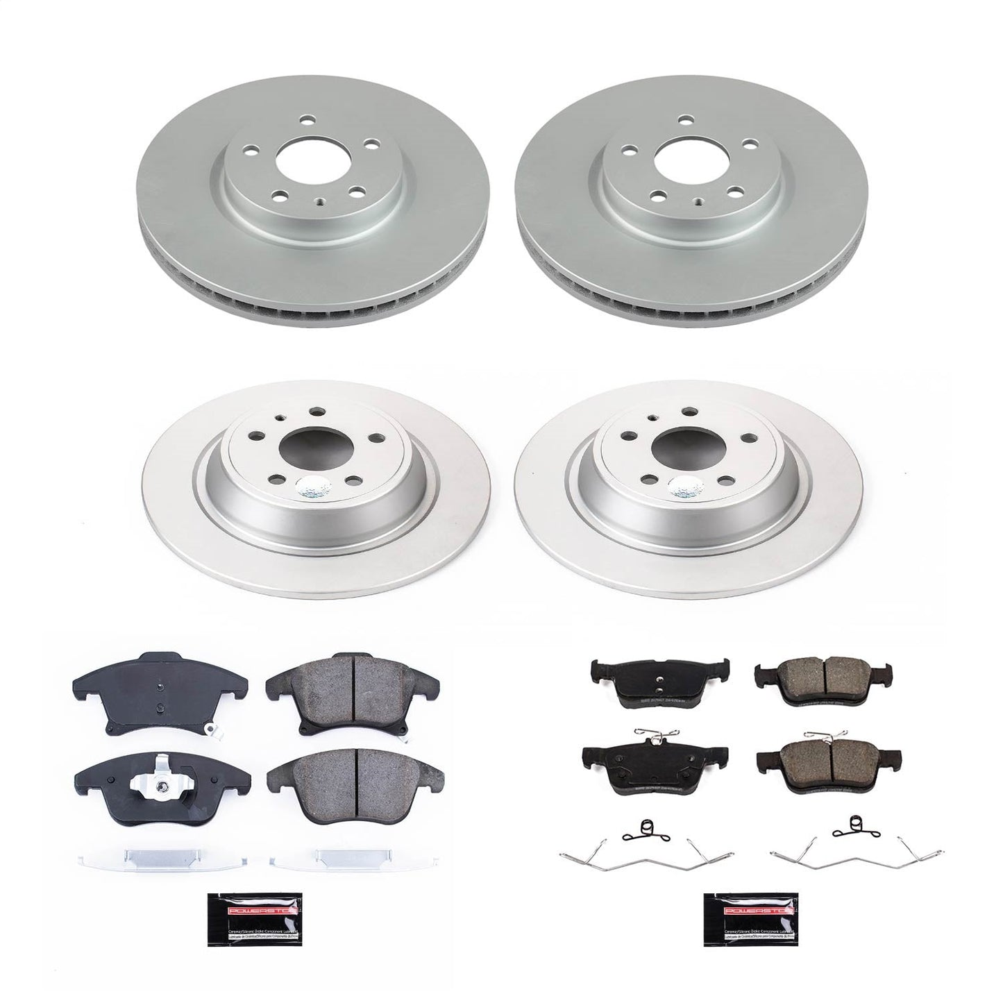 PowerStop Front & Rear Z17 Evolution Geomet Coated Brake Kit | Ford Fusion (20) (CRK8532)
