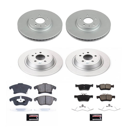 PowerStop Front & Rear Z17 Evolution Geomet Coated Brake Kit | Ford Fusion (20) (CRK8532)