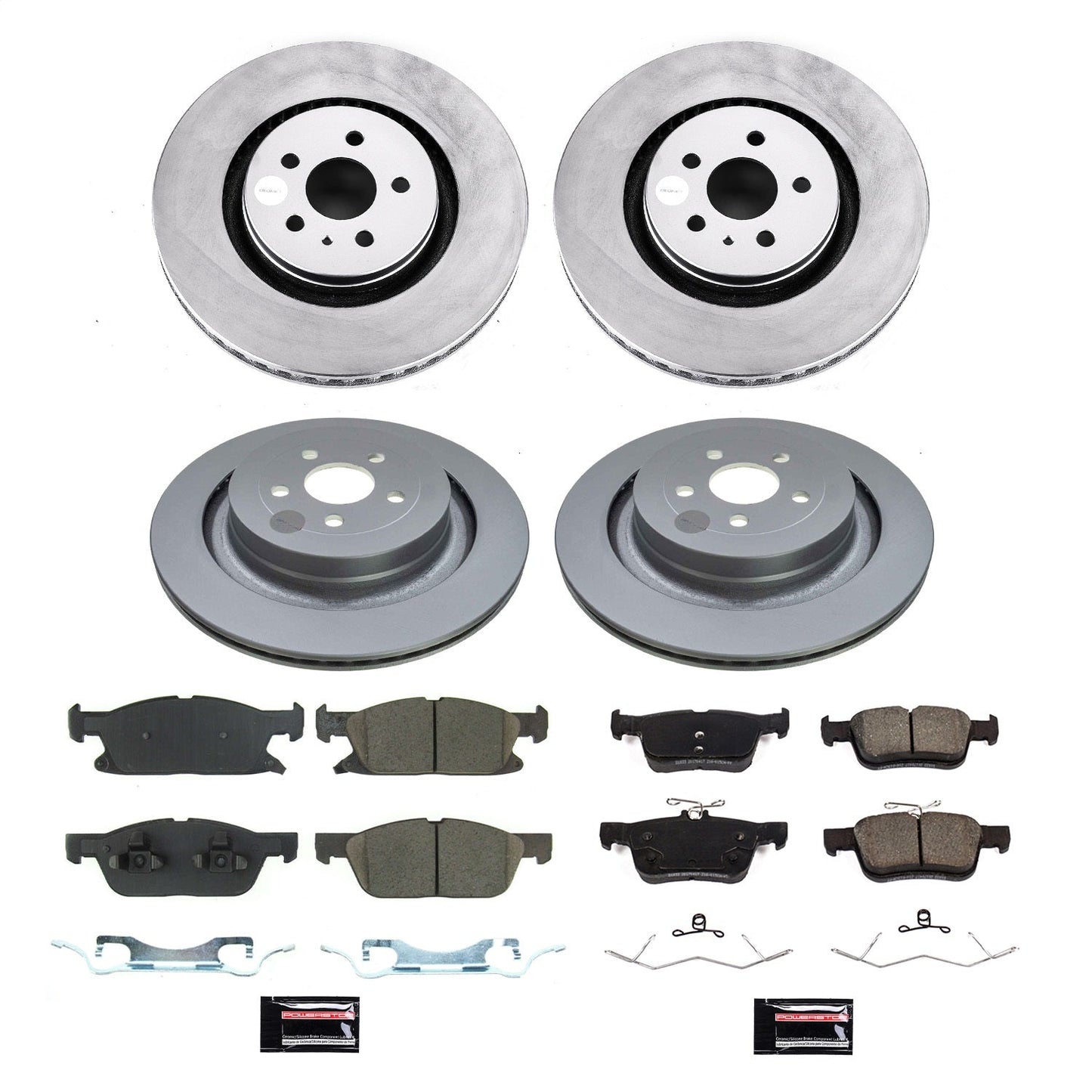 PowerStop Front & Rear Z17 Coated Brake Kit | Lincoln Nautilus (19-21) (CRK8535)