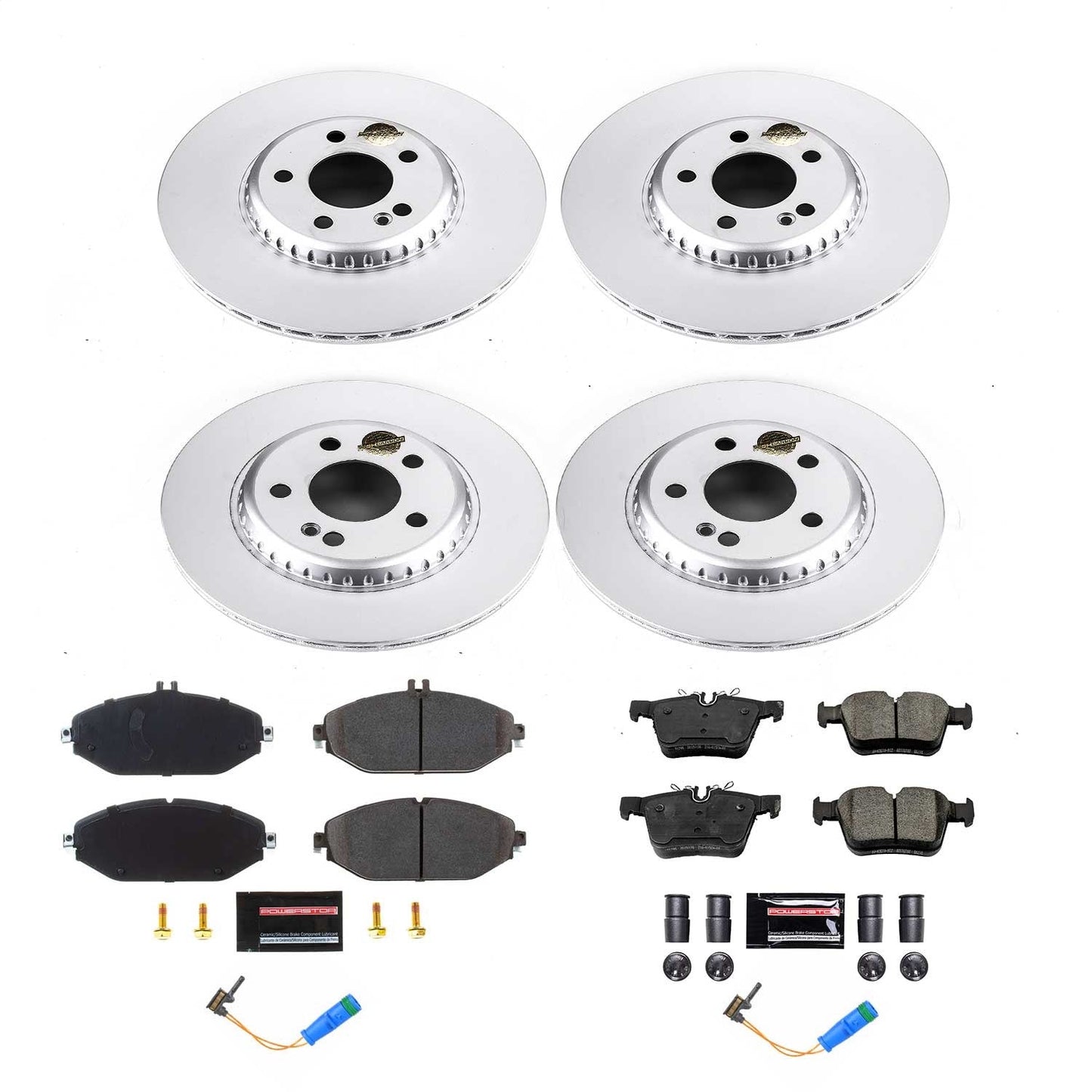 PowerStop Z23 Evolution Sport Coated Front & Rear Brake Kit | Mercedes-Benz C300 (19-20) (CRK8546)