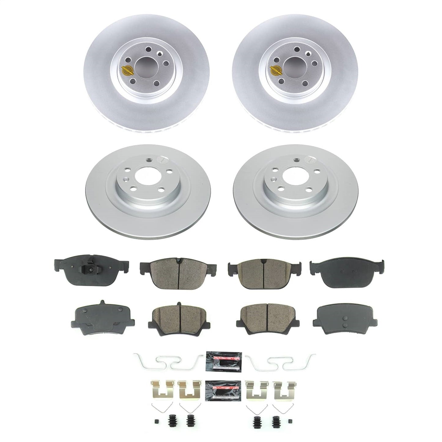 PowerStop Front and Rear Z23 Coated Brake Kit | Volvo XC40 (19-20) (CRK8553)