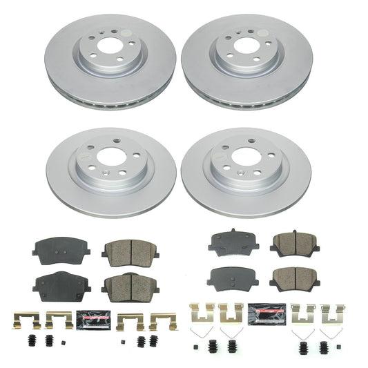 PowerStop Front & Rear Z23 Evolution Sport Coated Brake Kit | Volvo XC40 (19-21) (CRK8575)
