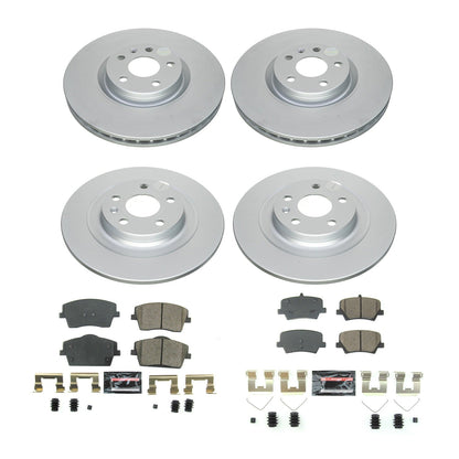 PowerStop Front & Rear Z23 Coated Brake Kit | Volvo XC40 (19-22) (CRK8576)