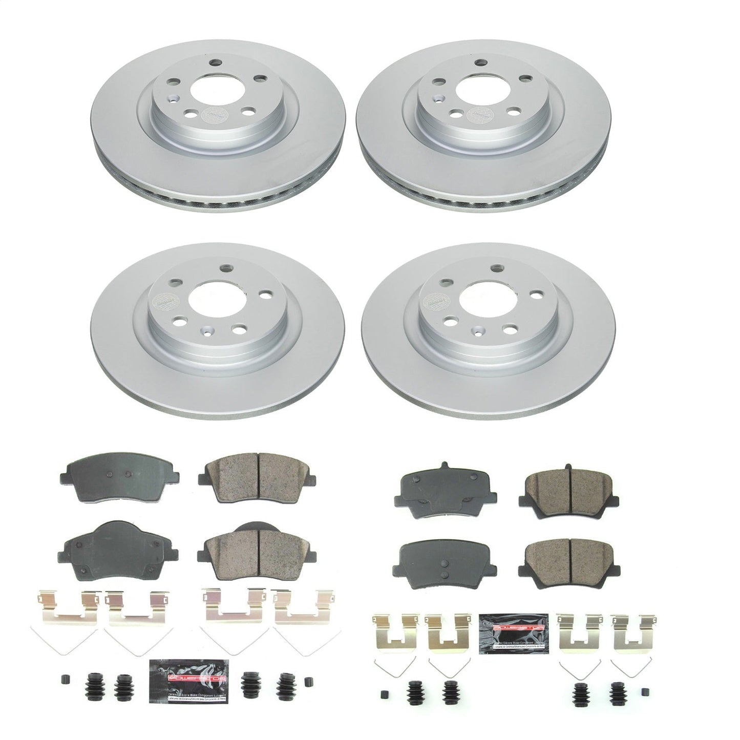 PowerStop Front and Rear Z23 Coated Brake Kit | Volvo XC40 (19-20) (CRK8578)