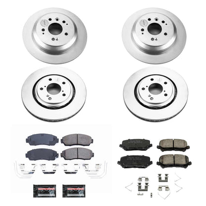 PowerStop Front & Rear Z17 Evolution Geomet Coated Brake Kit | Honda Passport (19-20) (CRK8613)