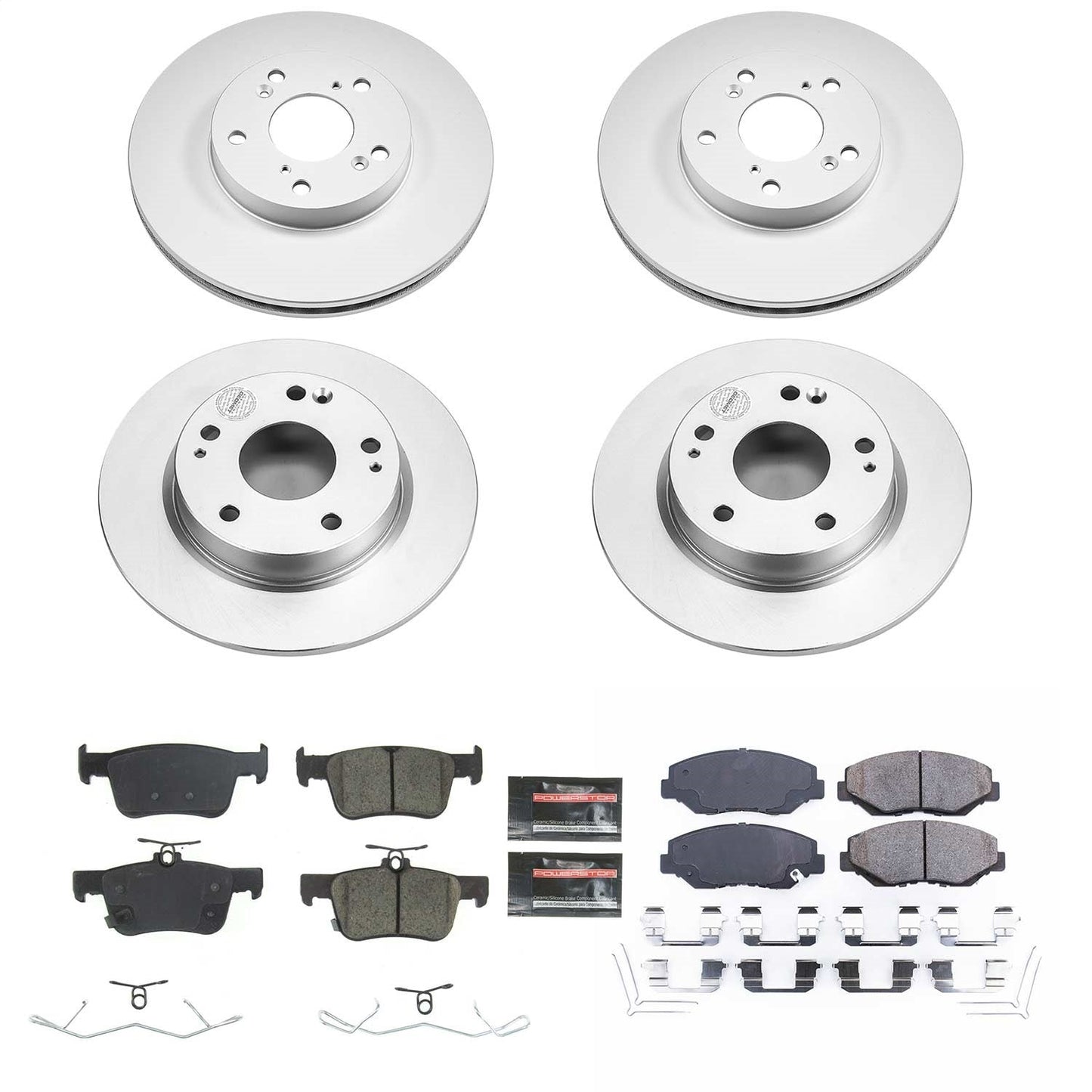 PowerStop Front & Rear Z17 Evolution Geomet Coated Brake Kit | Honda Civic (20) (CRK8620)