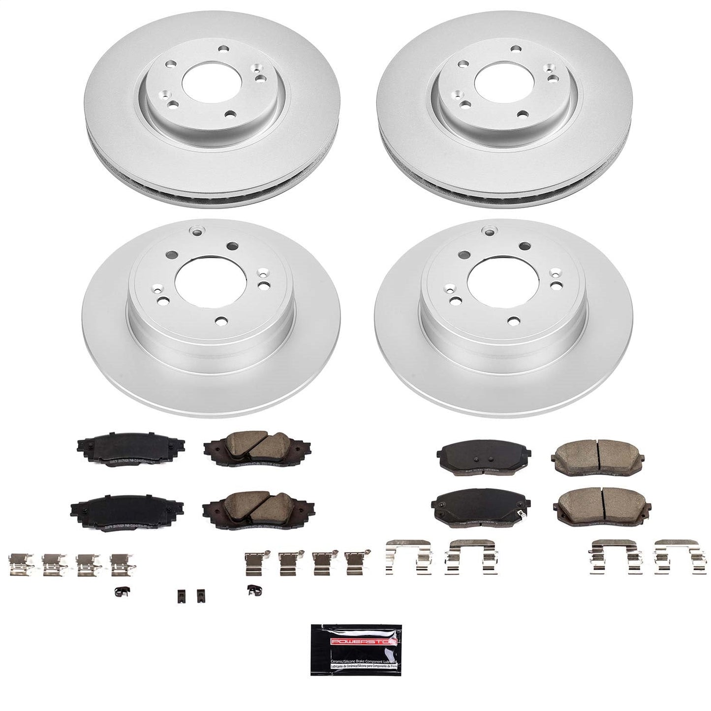 PowerStop Front & Rear Z17 Evolution Geomet Coated Brake Kit | Kia Optima (17) (CRK8628)