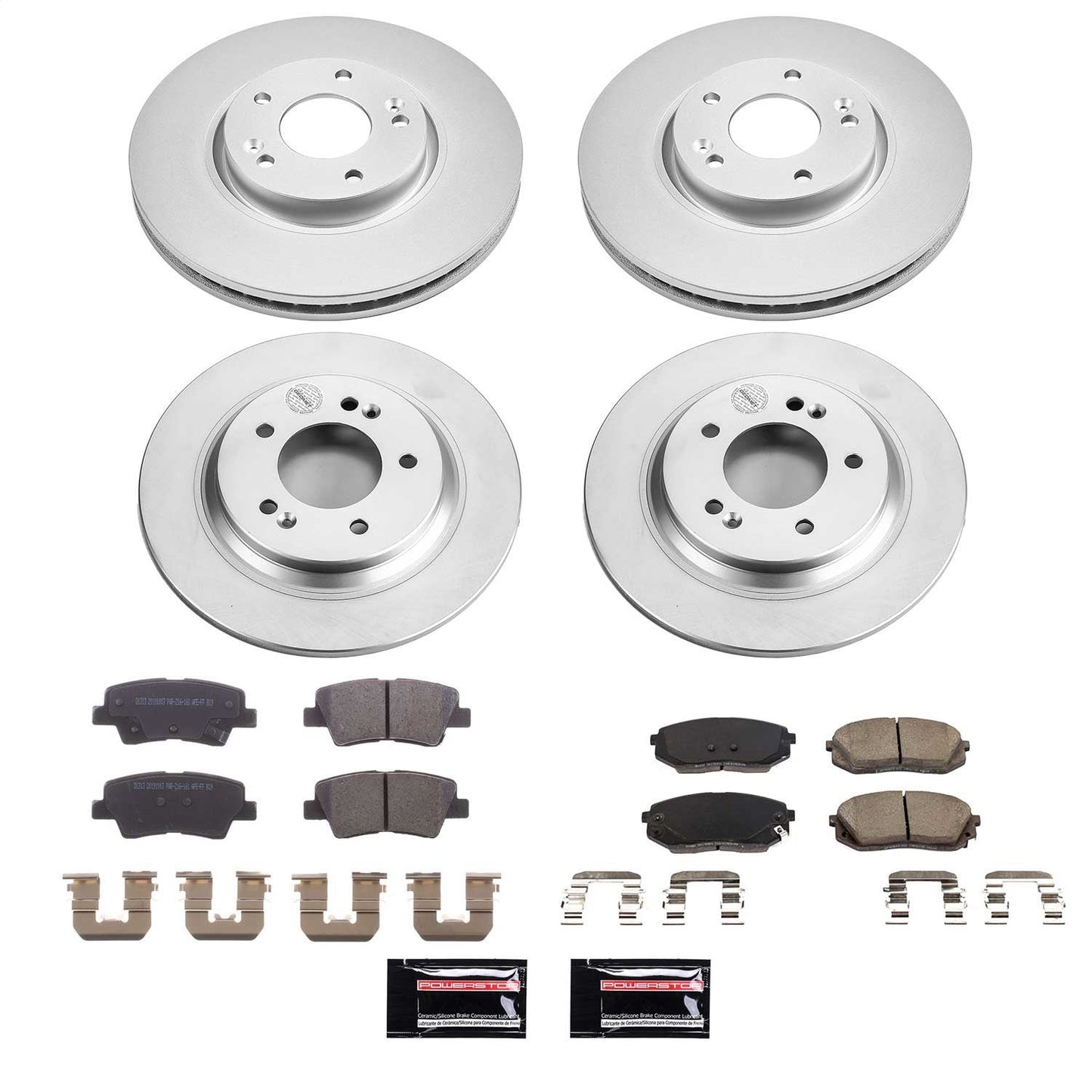 PowerStop Front & Rear Z17 Evolution Geomet Coated Brake Kit | Kia Optima (17) (CRK8629)