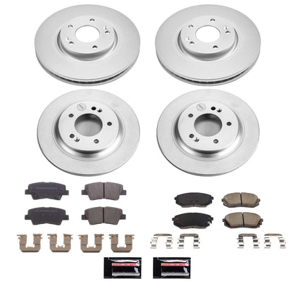 PowerStop Front & Rear Z17 Evolution Geomet Coated Brake Kit | Kia Optima (17) (CRK8629)