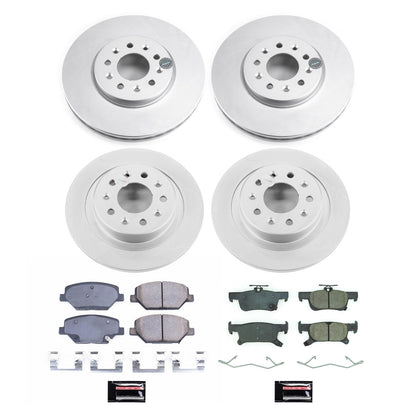 PowerStop Front & Rear Z17 Coated Brake Kit | Buick Envision (17-18) (CRK8632)