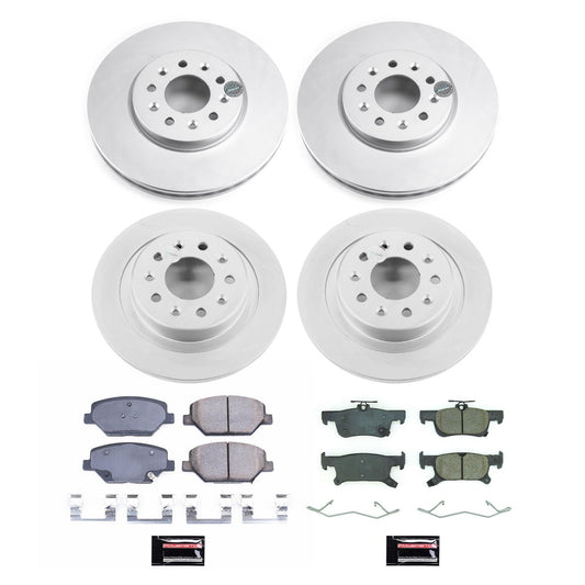 PowerStop Front & Rear Z17 Coated Brake Kit | Buick Envision (17-18) (CRK8632)