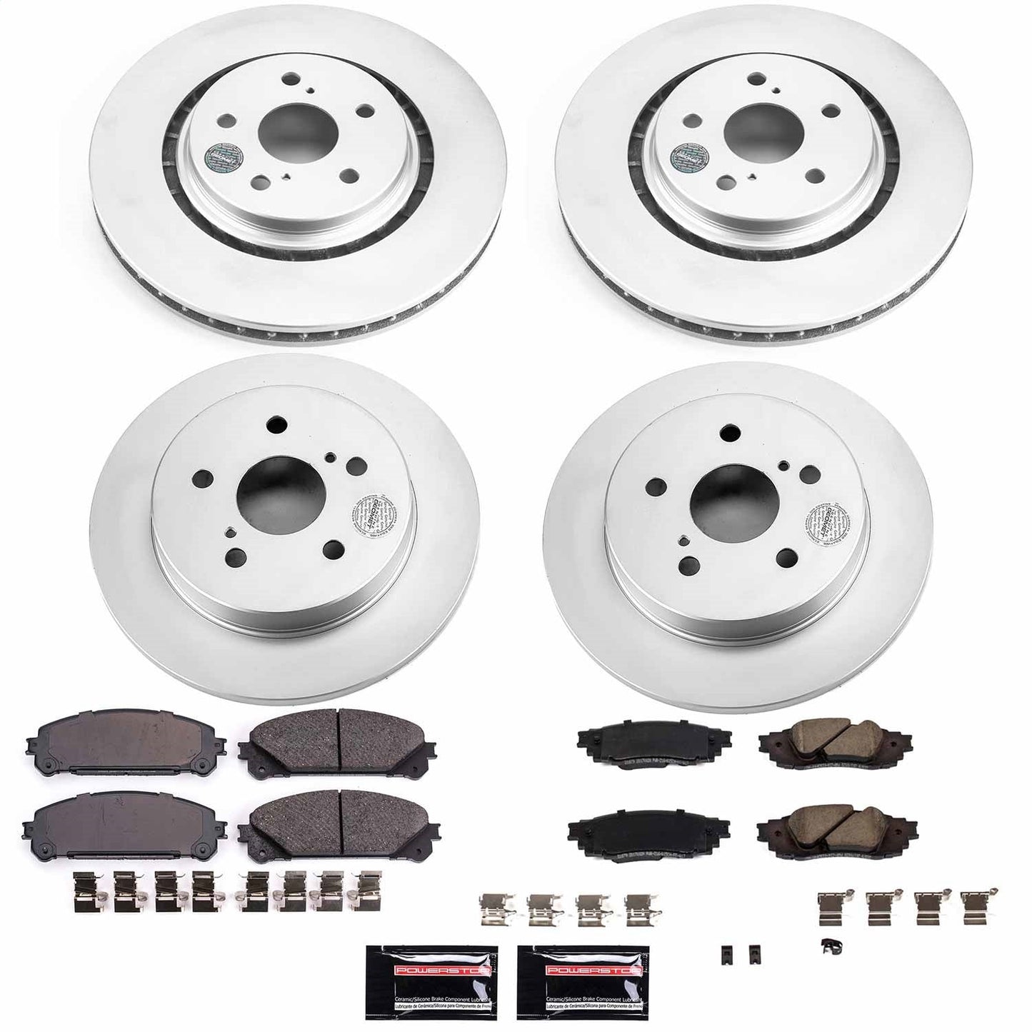 PowerStop Front & Rear Z17 Evolution Geomet Coated Brake Kit | Toyota Avalon (20-21) (CRK8633)
