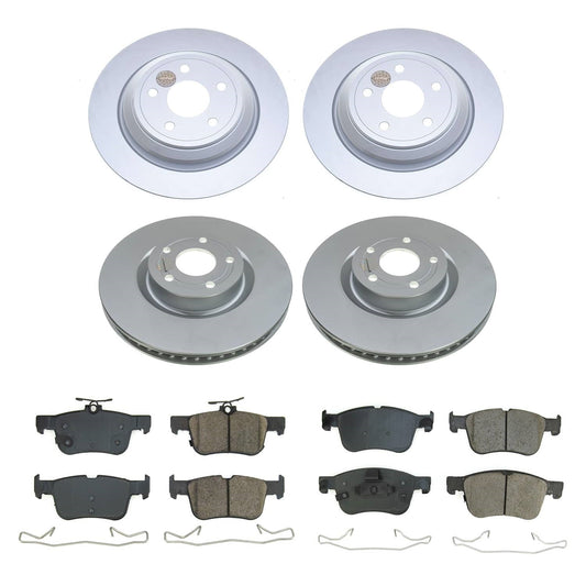 PowerStop Front and Rear Z17 Coated Brake Kit | Ford Bronco Sport (21-24) (CRK8644)