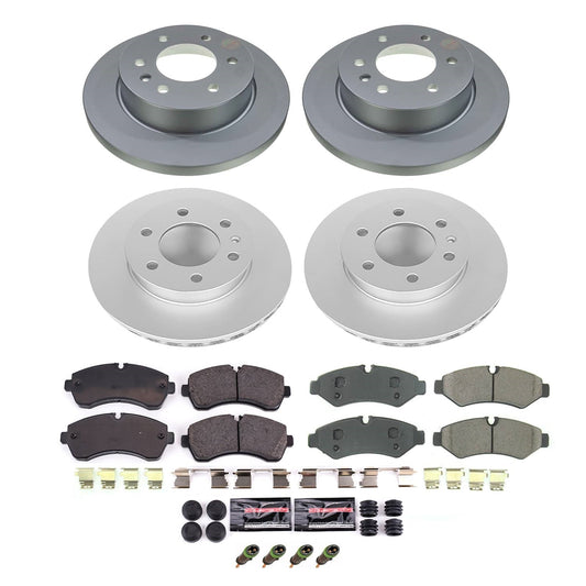 PowerStop Front and Rear Z23 Coated Brake Kit | Mercedes-Benz Sprinter 2500 (19-21) (CRK8660)