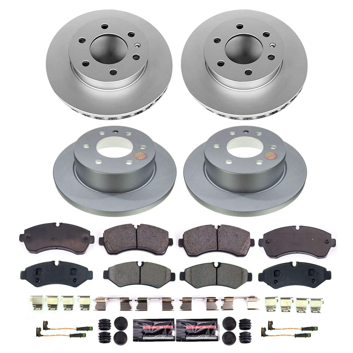 PowerStop Front and Rear Z23 Coated Brake Kit | Mercedes-Benz Sprinter 2500 (19-24) (CRK8661)