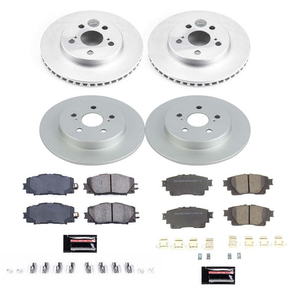 PowerStop Front & Rear Z17 Evolution Geomet Coated Brake Kit | Toyota Corolla (20-21) (CRK8664)