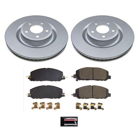 PowerStop Front Z17 Coated Brake Kit | Lincoln Aviator (20-21) (CRK8672)