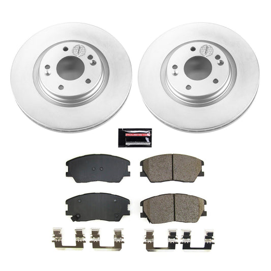 PowerStop Front Z17 Coated Brake Kit | Kia Soul (20-21) (CRK8674)