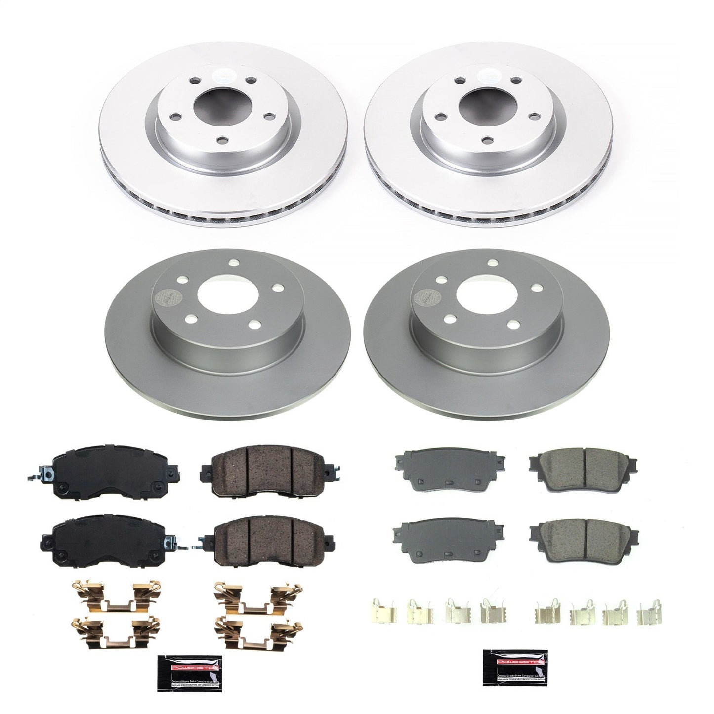 PowerStop Front & Rear Z17 Coated Brake Kit | Nissan Altima (19-22) (CRK8684)