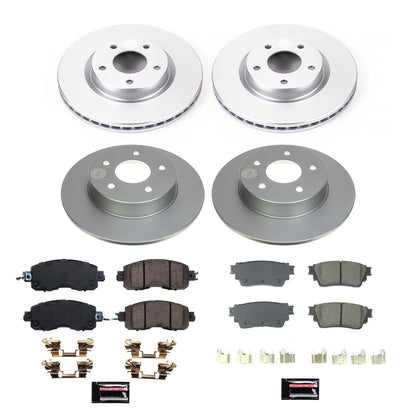 PowerStop Front & Rear Z17 Coated Brake Kit | Nissan Altima (19-22) (CRK8684)