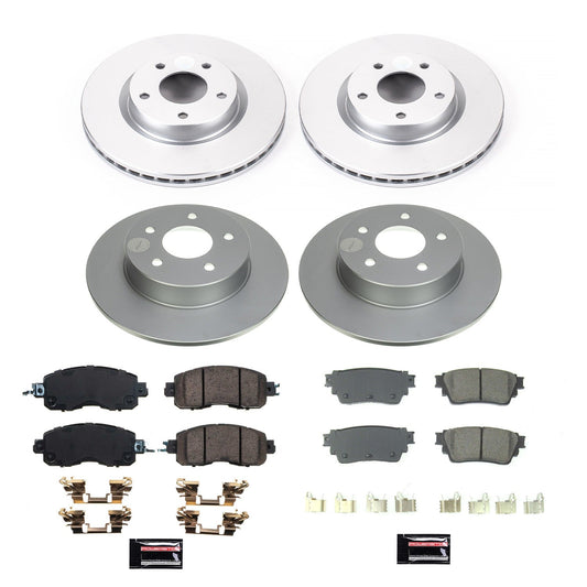 PowerStop Front & Rear Z17 Coated Brake Kit | Nissan Altima (19-22) (CRK8684)