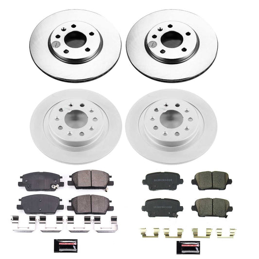 PowerStop Front & Rear Z17 Coated Brake Kit | Buick Regal Sportback (19-20) (CRK8689)
