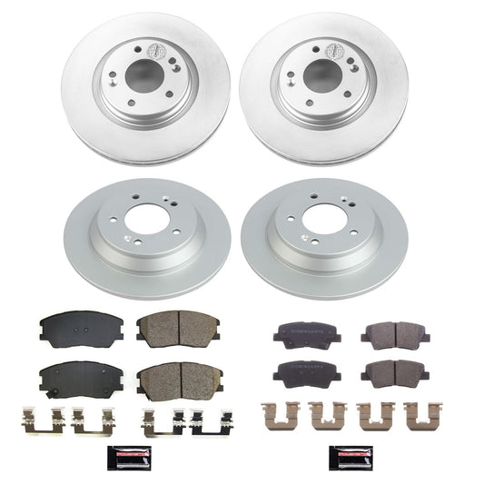 PowerStop Front & Rear Z17 Coated Brake Kit | Kia Soul (20-21) (CRK8695)